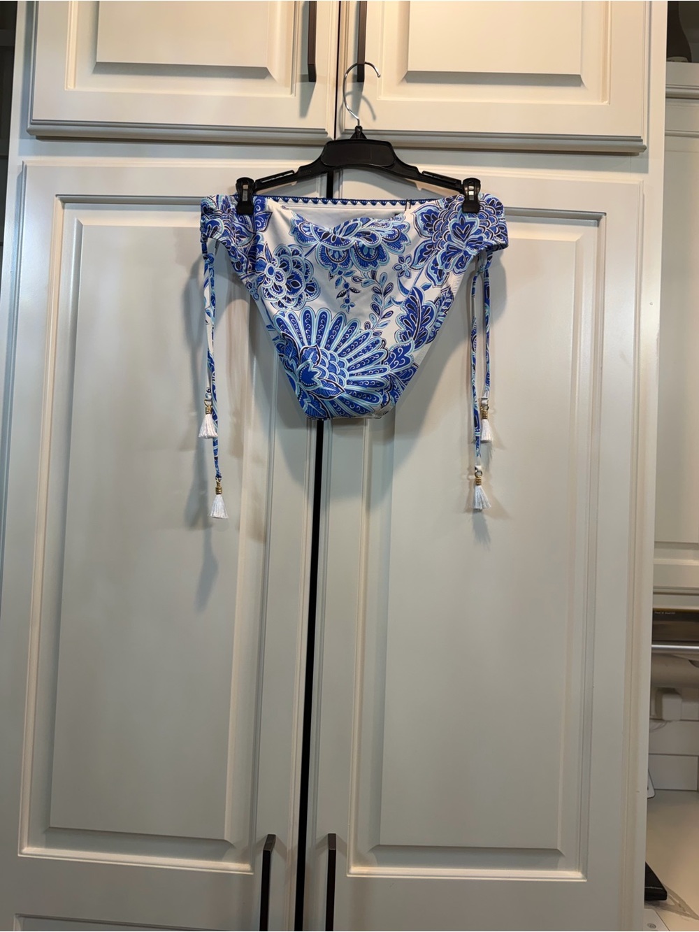 La Blanca Blue and White Floral Swim Cover-Up with Bikini bottoms - Picture 5 of 9